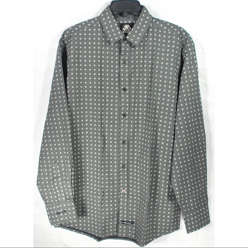 English Laundry Grey Patterned Long Sleeve Shirt